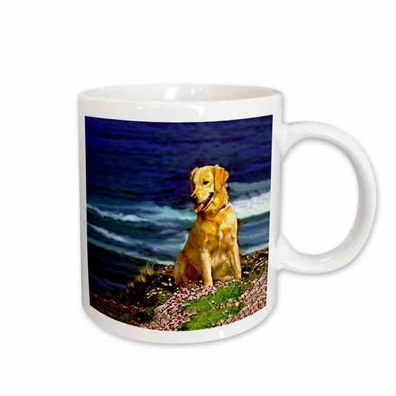 3drose, Golden Retriever, 11oz Mug
