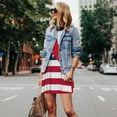 thumbnail image 4 of Gaeub Robe Sans Manches à Imprimé Drapeau Canadien pour Femmes, Robe Décontractée de Plage, Robe Longue d'Été avec Poches, 4 of 7