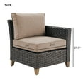 thumbnail image 2 of Grand Patio Outdoor Furniture, Patio Wicker Sectional Sofa Modular Furniture Set, Left Arm Sofa, Beige, 2 of 6