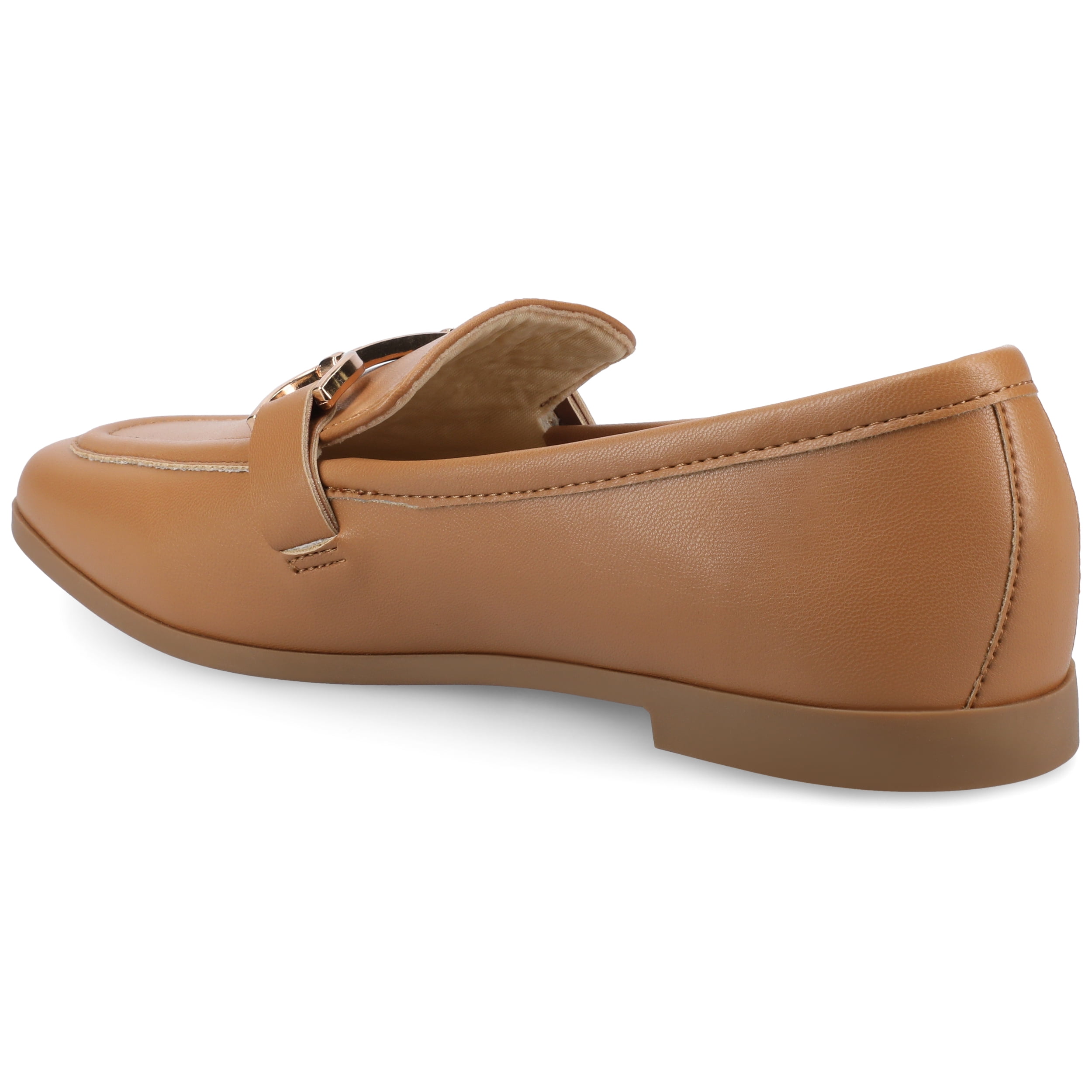 Journee Womens Mizza Loafer Slip On Square Toe Dress Flats, Widths Available