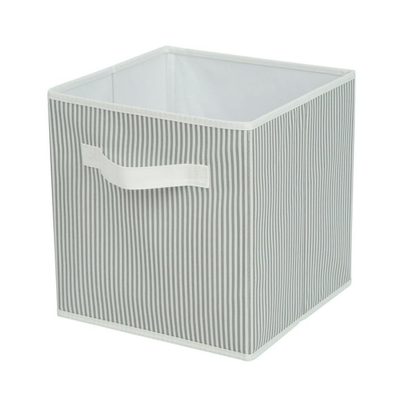 Mainstays Storage Cube Fabric Basket Bin - Foldable, Great for Nursery, Playroom, Closet, Home Organization