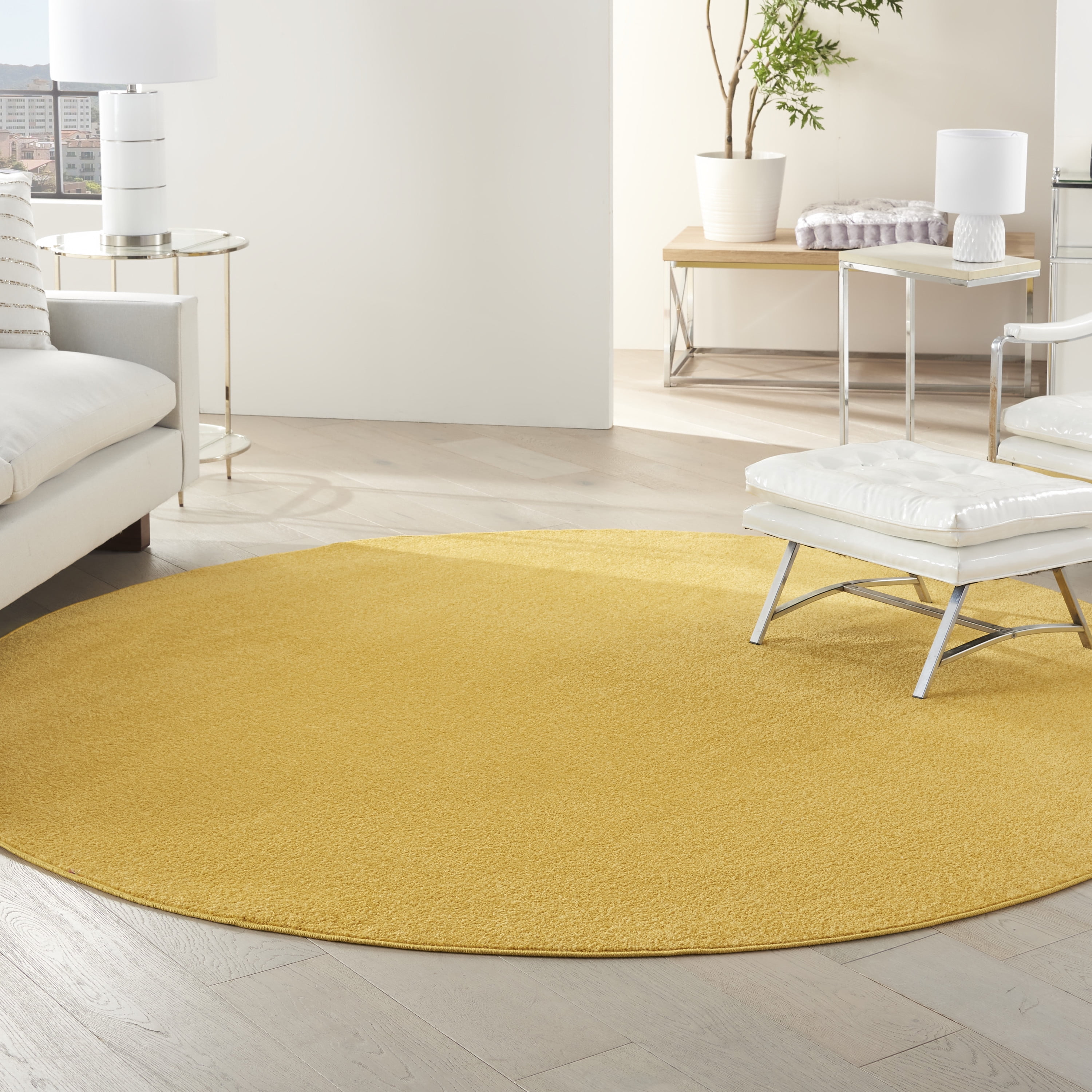 Yoga Round Floor Mat Bedroom Carpet Living Room Area Rugs Yellow Leopard Skin 
