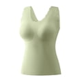thumbnail image 4 of MVRLSH Womens Tank Tops Loose Fit Casual Special Pocket Design Post Surgery Breast Accessory Compatible Built In Bra Tank Top Tops Green Size XL, 4 of 7