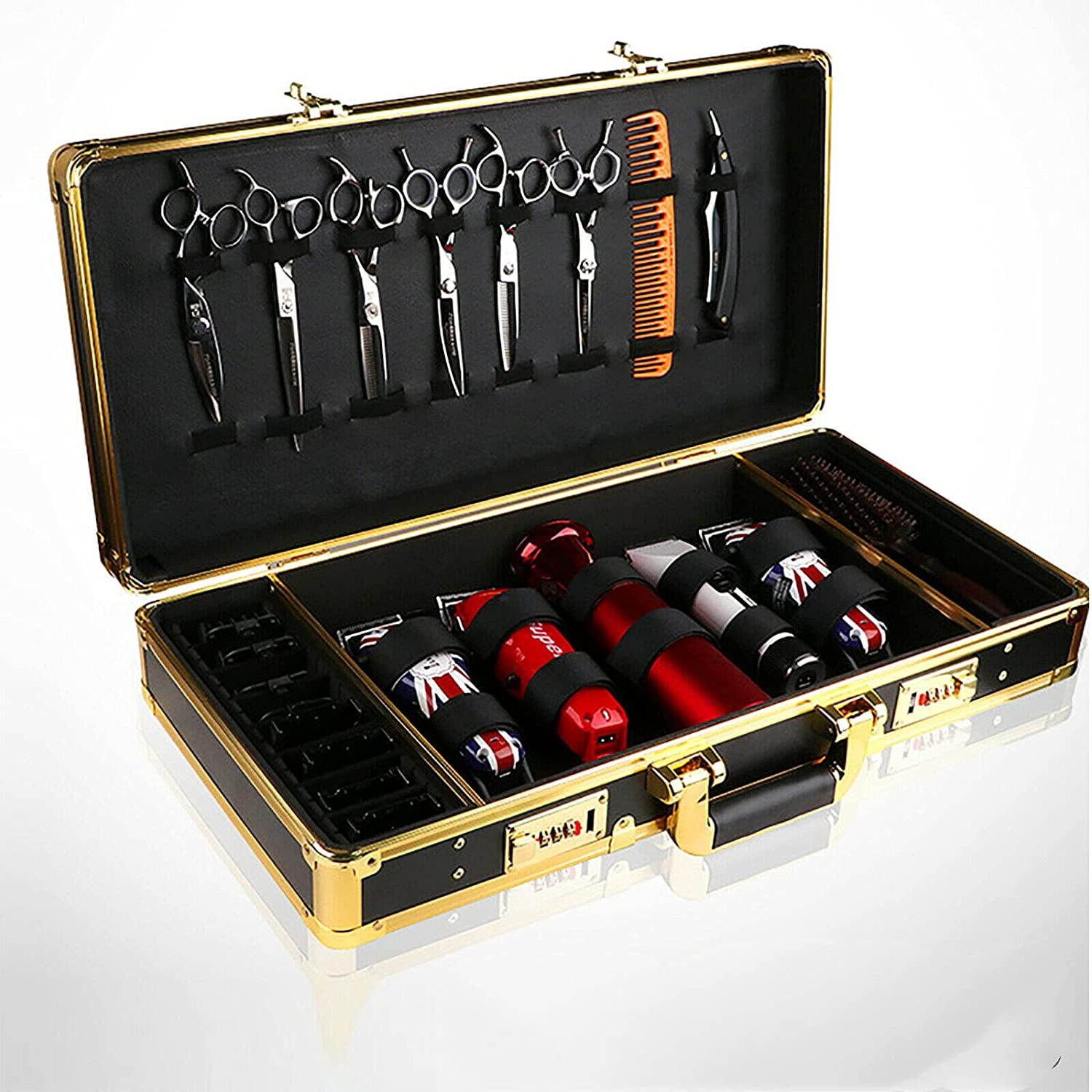 Anqidi Portable Professional Barber Case, Stylist Tool Organizer Box, Hair  Cutting Grooming Kit, Aluminum Storage Case 
