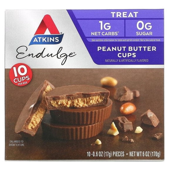 Atkins, Endulge, Peanut Butter Cups, 10 Packs, 0.6 oz Pack of 3