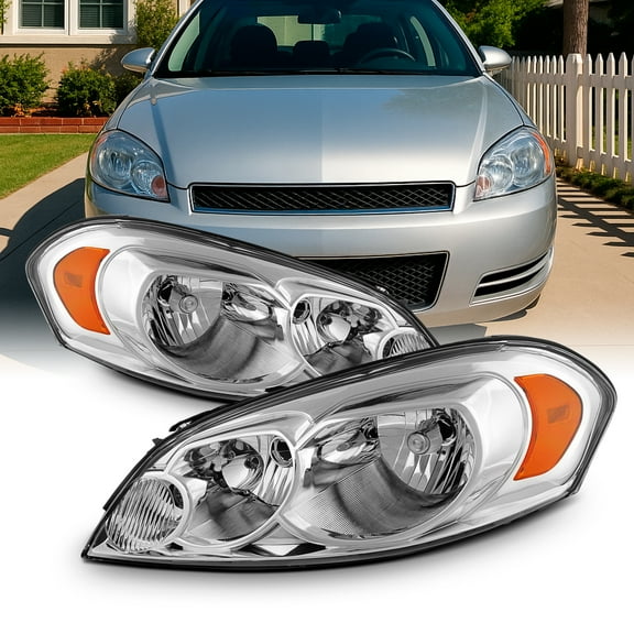 AKKON - [OE Style] Headlights Fits 2006-2007 Chevy Monte Carlo 06-13 Impala 14-16 Impala Limited Headlamp Driver Passenger Pair