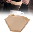 thumbnail image 2 of 100 Pcs Coffee Filter Coffee Filters Cone Disposable Coffee Filters Paper Fits Disposable Natural Paper Filters for Drip and Compatible with Pour Over Coffee Maker, 4.88 Inch, Beige Small, 2 of 9