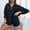 Black, variant on Tbopshirt Women's 2 Piece Outfits Women Casual Summer Solid Long Sleeve Tops and Short Pants Suit Wide Leg Pants