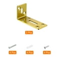 thumbnail image 3 of Unique Bargains Attaches d'Angle en L, 2 Pcs 80x35x40mm - Code d'Angle Réglable à 90 Degrés en Acier Inoxydable pour la Réparation de Meubles (Or), 3 of 7