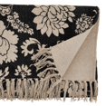 thumbnail image 4 of SARO LIFESTYLE Chemin de Table à Franges Design Floral, 16 Pouces" x 72 Pouces", Noir (6102.BK1672B), 4 of 4