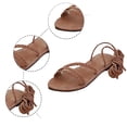 thumbnail image 5 of EliteGoogv Womens Gladiator Sandals Lace Up Flat Sandals High Ankle Wrap Sandals Open Toe Beach Shoes Breathable Casual Walking Shoes For Women Summer Footwear Brown US :4.5, 5 of 9