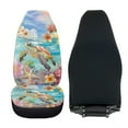 thumbnail image 4 of Uorisanigo Car Seat Cover Front Seats Only Full Set of 2, Flurry Hawaiian Turtle Highback Front Seat Covers for Cars Universal Auto Interior Accessories Fit for Most Cars, 4 of 7