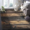 thumbnail image 4 of Area Rugs Indoor Non-Slip Rectangle Rug 5x8 Ft Wood Stripes Retro Classic Wood Striped Modernism Rug Rubber Backing Floor Mats Non Shedding Home Decor Carpet for Entryway Living Room, 4 of 8