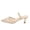 Beige, variant on Women Lace Embroidered Slingback Kitten Heel Mules Slip On Comfortable Footwear For Party Daily Casual Outdoor Activities