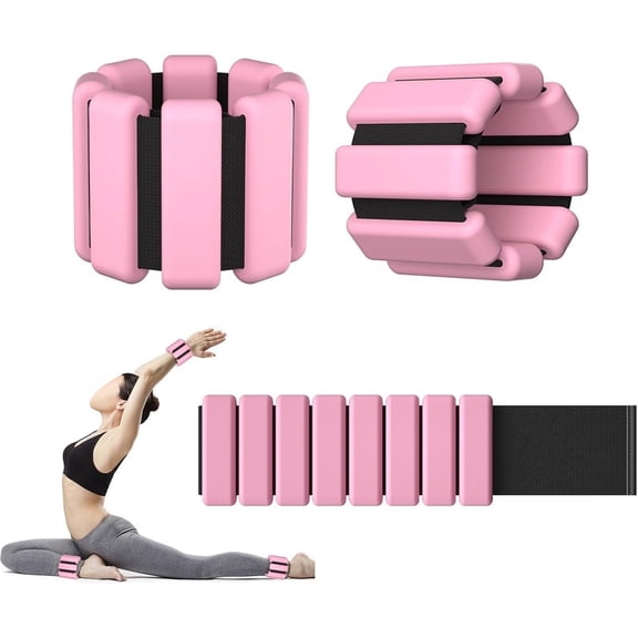 Ankle Weight Wrist Weight 2 Pack 1lb Each Adjustable | Arm and Leg Weight, Women and Men, Pilates Gym Yoga Aerobic, Strength Training