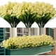 thumbnail image 1 of XmhyTop 8 paquetes de flores de narcisos artificiales, plantas de plástico sintético resistentes a los rayos UV que no se decoloran (amarillo), 1 of 5
