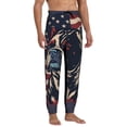 thumbnail image 4 of Xecao Patriotic Bulldog Art Print Active Tech Joggers for Men, Mens Sweatpants Lounge Pants with Pockets-Large, 4 of 5
