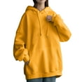 thumbnail image 2 of Dyfzdhu Oversized Hoodies for Women Casual Solid Color Long Sleeve Sweatshirt Hooded Pullover Yellow, 2 of 5