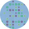 thumbnail image 1 of Ahgly Company Tapis d'Intérieur Lavables en Machine, Ronds, Bleus, 8' Ronds, 1 of 7