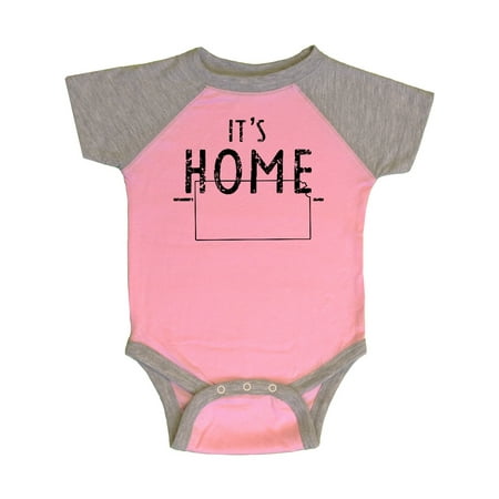 

Inktastic It s Home- State of Kansas Outline Distressed Text Gift Baby Boy or Baby Girl Bodysuit