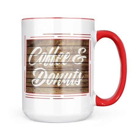 

Neonblond Painted Wood Coffee & Donuts Mug gift for Coffee Tea lovers