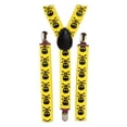 thumbnail image 1 of Gravity Threads Adjustable Suspenders, Yellow with Black Skulls, 1 of 2