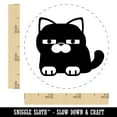 thumbnail image 2 of Round Cat Skeptical Self-Inking Rubber Stamp Ink Stamper - Orange Ink - Small 3/4 Inch, 2 of 7