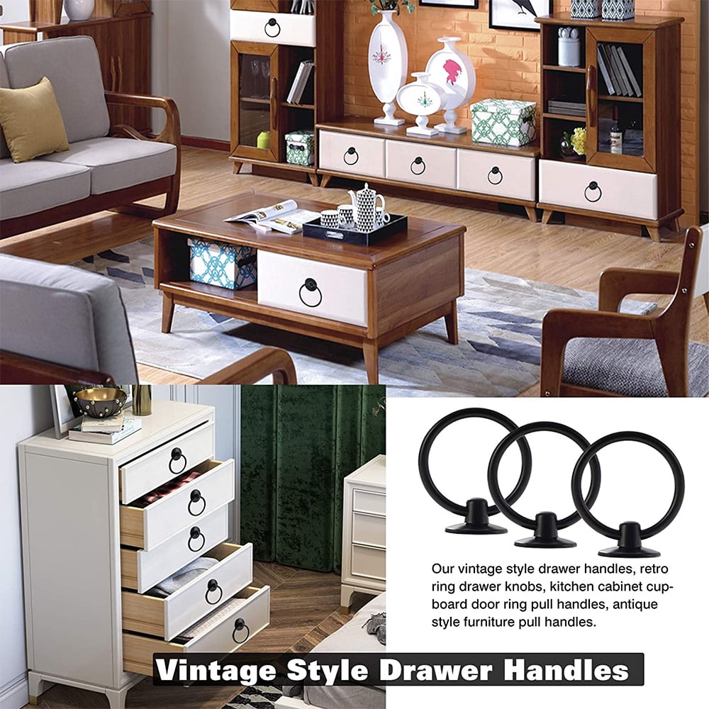 WINOMO 4pcs Mini Vintage Knob Drawer Pull Cabinet Cupboard Handle Knob