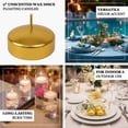 thumbnail image 3 of Efavormart 12 Pack White Floating Candles 2" – Unscented Dripless Long Burn Disc Wax Candles for Centerpieces & Vases, 3 of 3