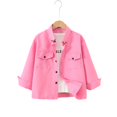 thumbnail image 6 of LTTVQM Girls Boys Button Down Shirt Casual Long Sleeve Collared Comfortable School Uniform Shirts with 2 Pockets Fashion Basic Classic Relaxed Fit Blouse Pink 10-11 Year, 6 of 6
