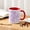 Red, variant on 11Oz Ceramic Mug with Purple Zebra Stripe Pattern Design