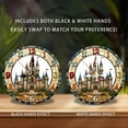thumbnail image 2 of Stained Glass Castle Wall Clock with Colorful Design 10-Inch Silent Wooden Wall Clock, Battery Operated (AA Batteries Not Included), Artistic Home Decor, 2 of 7