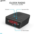 thumbnail image 5 of GPX C224B Dual Alarm Clock Radio, Black, 5 of 6