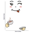 thumbnail image 3 of DPTALR Fridge Sticker Home Decoration Cartoon Fridge Sticker Sunglasses Fridge Sticker Happy Delicious Face Kitchen Fridge Wall Stickers Art, 3 of 4