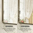 thumbnail image 4 of GODCHAR 36x28 inch Shatterproof Bathroom Mirror, Metal Framed Wall Vanity Mirror, 4 of 11