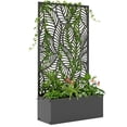 thumbnail image 1 of Outsunny Jardinière en Métal avec Treillis, Bac de Jardin Surélevé de 44,5 Po, 1 of 10