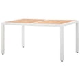 thumbnail image 3 of vidaXL Ensemble de Salle à Manger de Patio Table et Chaises en Rotin Poly Blanc, 3 of 6