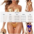 thumbnail image 3 of LEKWK One Piece Swimsuit Women Cutout Halter Crisscross Bathing Suit Slimming Cheeky Swimwear Summer Fashion Pool Party Vacation Beachwear, 3 of 8