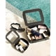 thumbnail image 3 of Set de bolsas de maquillaje de viaje FFPaw transparente a prueba de agua con cremallera, 3 of 7