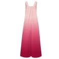 thumbnail image 4 of Ticikt Girls Overalls Kids Casual Sleeveless Wide Leg Jumpsuit Gradient Color Loose Rompers with Pockets, 4 of 5