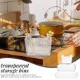 thumbnail image 4 of Caja de almacenamiento con cajones, organizador transparente de plástico para cubiertos, para maquillaje, escritorio, oficina, 3 piezas, 4 of 6