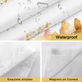 thumbnail image 4 of No Hook Yellow Wisteria Shower Curtain with Snap in Liner Set, Sprinng Summer Pastoral Botanical Waterproof Fabric Bathroom Curtains with See Through Top Window, Hotel Style Standard 72 x 72 Inch, 4 of 9