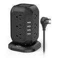 thumbnail image 1 of Protector contra sobretensiones Power Strip Tower AiJoy, 12 tomas de corriente alterna, 4 USB, 1 of 6