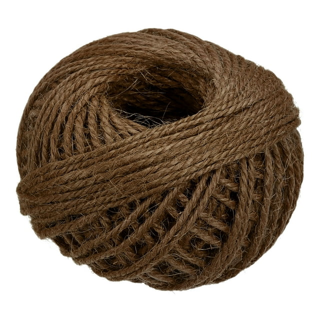 Unique Bargains 164 Feet 2mm Jute Twine, Jute Rope, Natural Jute String Cords Brown