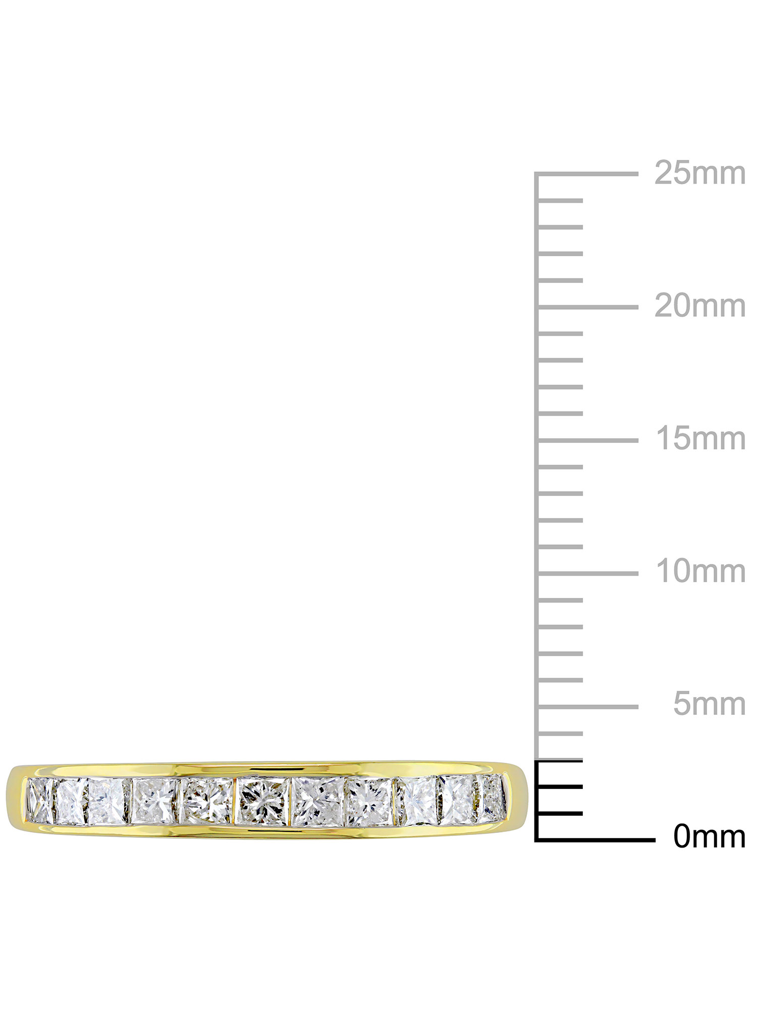 1/2 Carat T.W. Princess-Cut Diamond 14kt Yellow Gold Semi-Eternity Anniversary Ring - image 2 of 4