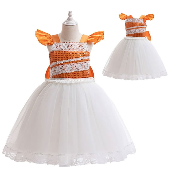 Girls Ocean Adventure Costume Halloween Birthday Cosplay Princess Dress up for 3-4T