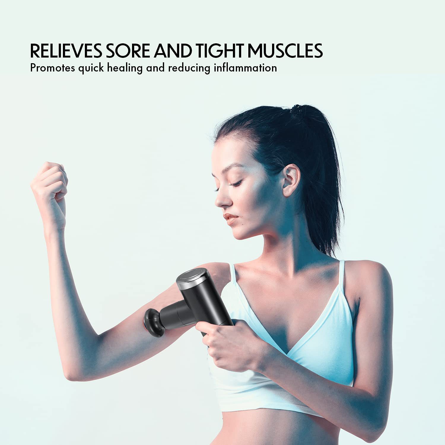HOM Deep Tissue Mini Massage Gun - Quiet and Portable Handheld Massager for Treating Muscle Soreness, Back Pain and Body Ache