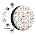 thumbnail image 5 of Rv Spare Tire Cover 17 inch - Summer Bird Pineapple Tire Covers for Trailers, Adjustable Camper Spare Tire Cover, 5 of 7