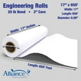 thumbnail image 2 of Alliance Wide Format Engineering Paper 20 lb. Bond 17" x 650' 4 Rolls 17650, 2 of 7