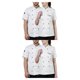 thumbnail image 3 of Advancent Uniforme de Chef de algodón, camisas de manga corta para hombres, botones de delantal, suministros ajustables para el hogar, bandas Type3 NO3, 3 of 6